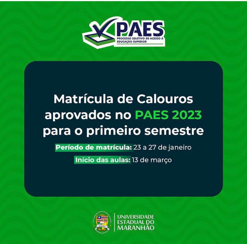 Matrículas de calouros do Curso de Física