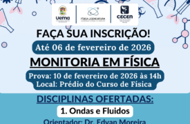 SELETIVO DE MONITORIA EM FÍSICA 2026.1